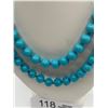 Image 3 : 36" Inch Long Vintage Turquoise Glass Bead Necklace