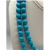 Image 4 : 36" Inch Long Vintage Turquoise Glass Bead Necklace