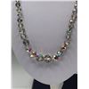Image 2 : Mid Century Mystical Silver,Purple,& Pinks Aurora Borealis Bead Necklace