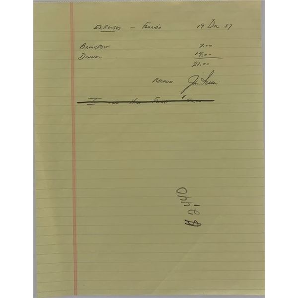 Astronaut Jim Irwin signed page