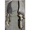 Image 3 : 4 Fantasy Decor Knives with Embossed Leather Sheaths