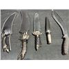 Image 1 : 5 Assorted Fixed Blade Knives with Sculpted Handles