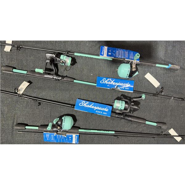 4 Shakespeare Catch More Fish Fishing Rod and Reel Combos With Tags