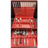 Image 1 : 1881 Rogers Oneida Silverplate Flatware Set With Case, Service For 8