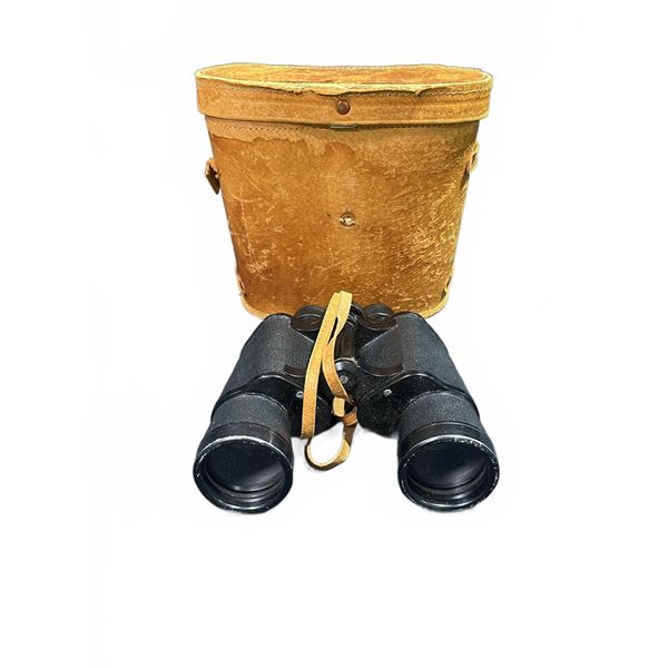 H.B. 7x50 Binoculars Coated Lens With Leather Case, Field 7.1°, No. 65315