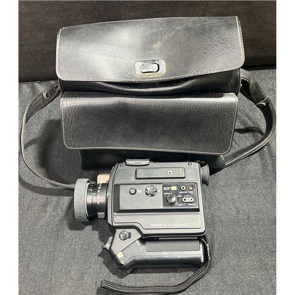 Minolta XL-Sound 64 Super 8 Movie Camera With Fuji Type Case and Accessories