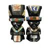 Image 1 : Mexican Inlaid Obsidian Figurines With Abalone