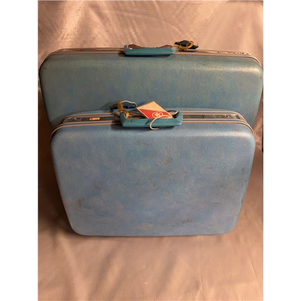Samsonite Blue Hard Shell Luggage Set of 2 Suitcases