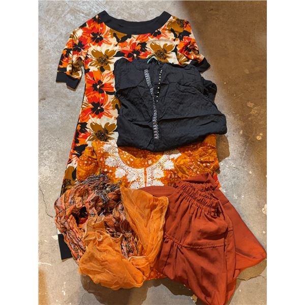 Women's Clothing Lot: Dresses, Tops, Skirt and Scarves, Mixed Colours