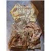 Image 1 : Embroidered Gold Three-Piece Traditional Outfit With Dupatta 