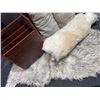 Image 8 : Wooden Magazine Rack, Faux Fur Rug, and Decorative Throw Pillows Set