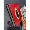 Image 6 : Lot: Knitting Patterns, Fabergé Booklet, Red Box, Silver-Tone Keepsake Box