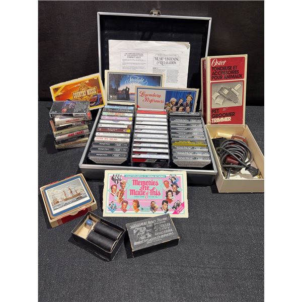 Lot: Cassette Tapes, Reader's Digest Sets, Oster Pet Groomer Clipper and Accessories