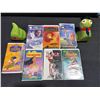 Image 4 : Disney VHS Tapes Lot with Green Ceramic Bookworm Bookends