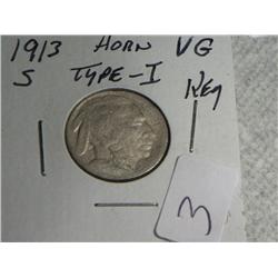 1913-S BUFFALO NICKEL