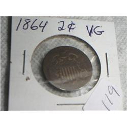 1864 2 CENT
