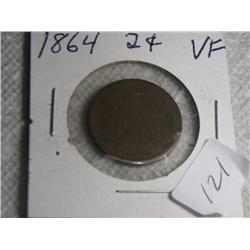 1864 2 CENT