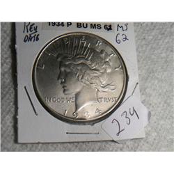 1934-P PEACE DOLLAR