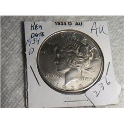 1934-D PEACE DOLLAR
