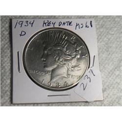 1934-D PEACE DOLLAR