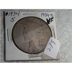 1934-S PEACE DOLLAR