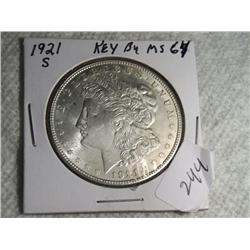 1921-S MORGAN DOLLAR