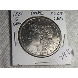 1881-S MORGAN DOLLAR