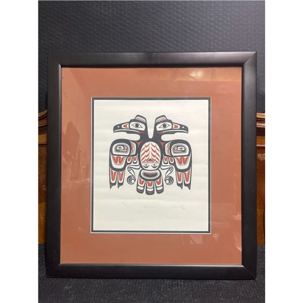 Clarence Mills "Raven Clan" Serigraph 150/199 Signed 2003, Framed, 27x25 Inches
