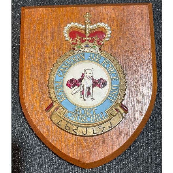 Royal Canadian Air Force Fort Churchill Wall Plaque with Arctic Fox Emblem