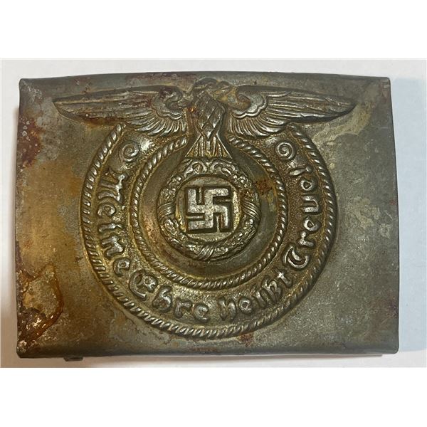 Replica German WWII-Era Belt Buckle with Swastika, RZM Markings