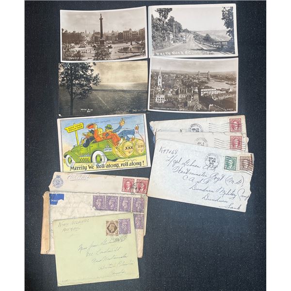 Early 20th Century Postcards and Envelopes White Rock BC London Dundurn Camp