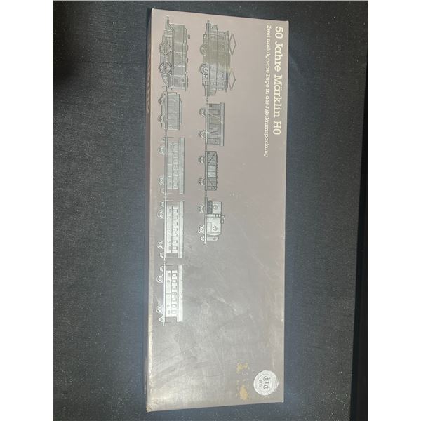 Märklin 50th Anniversary HO Train Set With Two Locomotives, Six Cars, Two Medals, Certificate