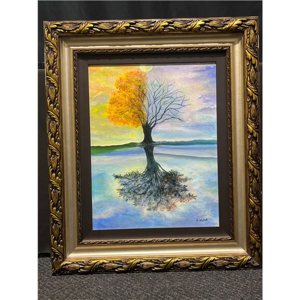 David Najar Signed Framed Tree Art Print, 36 x 30 Inches, Numbered 380/450