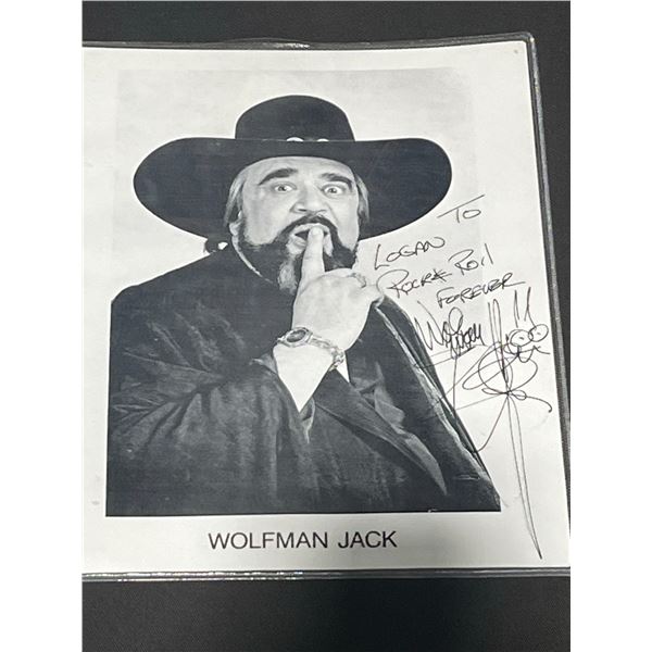 Wolfman Jack Autographed Photo With Dedication and Inscription