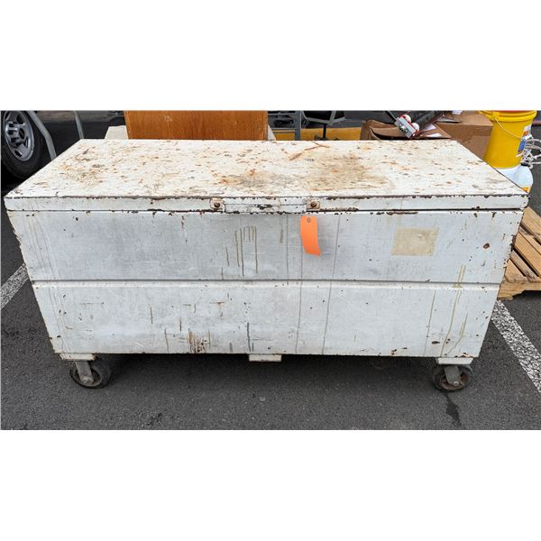Rolling Metal Jobsite Tool Chest 60" x 24" x 32"H (Contents Not Included)