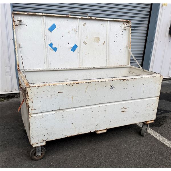 Rolling Metal Jobsite Tool Chest 60" x 24" x 32"H (Contents Not Included)