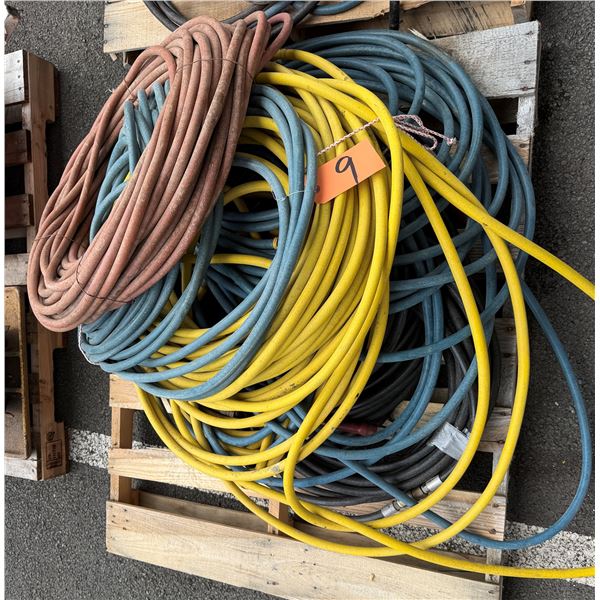 Contents of Pallet: Multiple Hoses w/ Fitted Ends, Misc Sizes