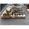 Image 2 : Contents of Pallet:  Multiple Adjustable Scaffolding Leveling Jacks, Base Plates & Metal Struts, Mis