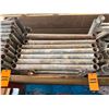 Image 4 : Contents of Pallet:  Multiple Adjustable Scaffolding Leveling Jacks, Tubes, Braces, Guardrails, etc