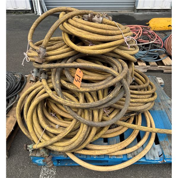Contents of Pallet: Multiple Air Hoses w/ Fitted Ends, Misc Sizes