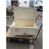 Image 2 : Small Metal Jobsite Tool Chest 32" x 19" x 16"H on Platform Dolly