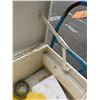 Image 7 : Small Metal Jobsite Tool Chest 32" x 19" x 16"H on Platform Dolly