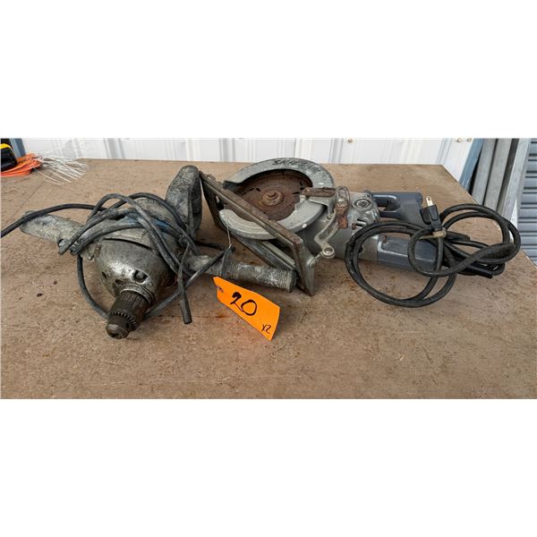 Skilsaw 77 Worm-Drive Circular Saw & Black & Decker Heavy-Duty Corded Drill