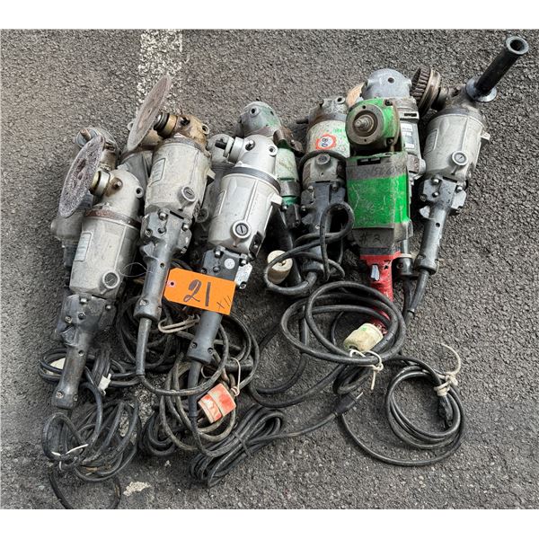 Qty 11 Power Tools: Black & Decker 4049 Angle Grinders, Milwaukee Sander, etc