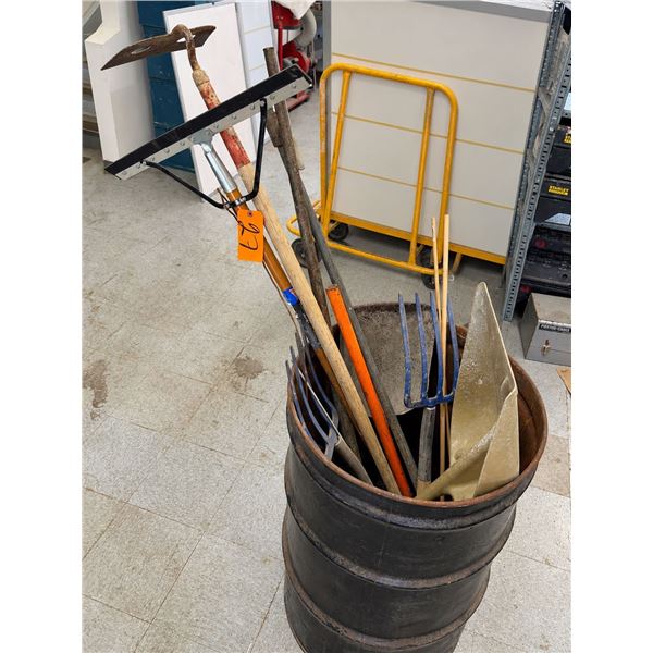 Drum Multiple Landscape Tools: Pitchforks, Hoe, Shovel, etc Misc Sizes