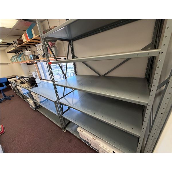 Metal Multi-Section Warehouse Adjustable Shelving Units Misc Sizes (Contents Not Included)