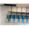 Image 2 : Adjustable Wall Bracket Slot Shelving System w/ Contents: Organizer Bins, Brita Filter, etc