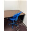 Image 3 : Metal Desk w/ Laminate Top & 2 Drawers 60" x 30" x 29"H w/ Blue Office Chair