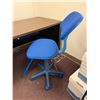 Image 6 : Metal Desk w/ Laminate Top & 2 Drawers 60" x 30" x 29"H w/ Blue Office Chair