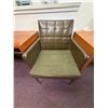 Image 4 : Qty 2 Wooden Tables 34" x 21" x 26"H & 2 Upholstered Chairs 24" x 18" x 32"H
